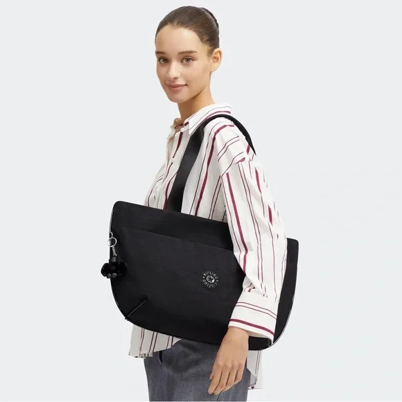 NWT Kipling Cristina Black Tote Bag - Picture 2 of 6